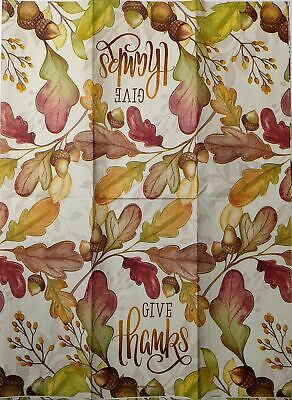 TWO Individual Paper Guest Decoupage Napkins - 1626 Give Thanks Fall Acorns