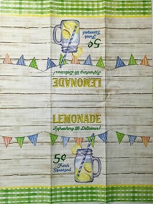 TWO Individual Paper Guest Decoupage Napkins - 1511 Fresh Squeezed Lemonade 5¢