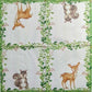 TWO Individual Paper Lunch Decoupage Napkins - 1968 Forest Deer & Squirrel