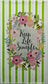 TWO Individual Paper Guest Decoupage Napkins- Keep Life Simple Green Stripe 1235