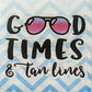 TWO Individual Paper Cocktail Decoupage Napkins - 1767 Good Times Tan Lines