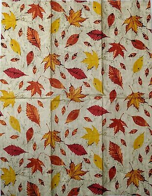 TWO Individual Paper Guest Decoupage Napkins - 1621 Orange Autumn Leaves