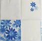 TWO Individual Paper Lunch Decoupage Napkins - Blue Daisies 1054