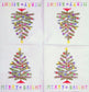 TWO Individual Paper Cocktail Decoupage Napkins - 2221 Merry & Bright Xmas Tree