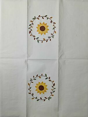 TWO Individual Paper Guest Decoupage Napkins - 1632 Sunflower Wreath