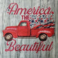 TWO Individual Paper Cocktail Decoupage Napkins-1525 America The Beautiful Truck