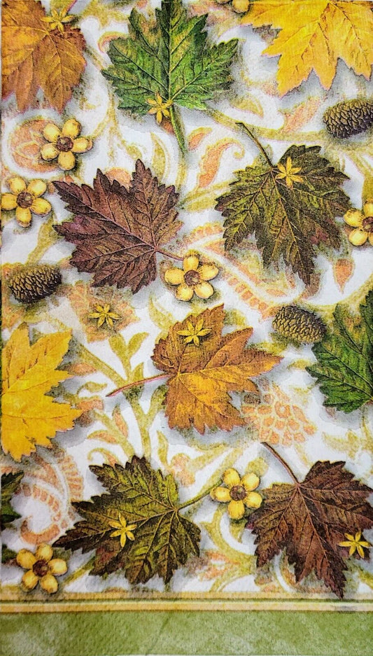 TWO Individual Paper Guest Decoupage Napkins - 2102 Fall Leaf Splendor