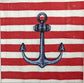 TWO Individual Paper Lunch Decoupage Napkins - Sailors Anchor Red Stripe 1339