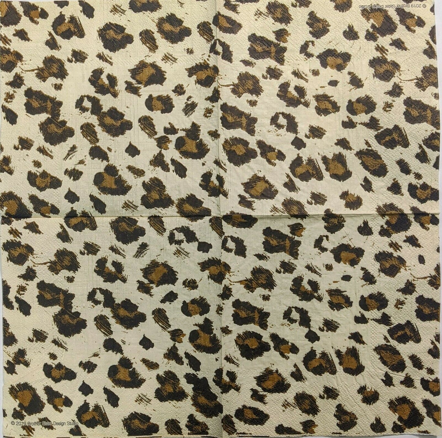 TWO Individual Paper Lunch Decoupage Napkins - Leopard Animal Print 1209