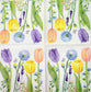 2 Individual Paper Cocktail Decoupage Napkins - 2064 Tulip Garden with Bee