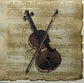 TWO Individual Paper Lunch Decoupage Napkins - 1357 Violin Vintage Music Sheet