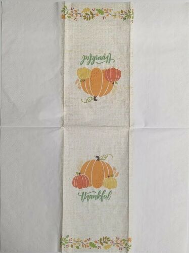 TWO Individual Paper Guest Decoupage Napkins- Thankful Harvest Pumpkins 1077