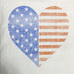 TWO Individual Paper Cocktail Decoupage Napkins - 2001 American Flag Heart