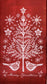 TWO Individual Paper Guest Decoupage Napkins - 2267 Red Folk Merry Christmas