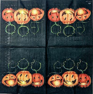 TWO Individual Paper Lunch Decoupage Napkins - 1603 Boo Halloween