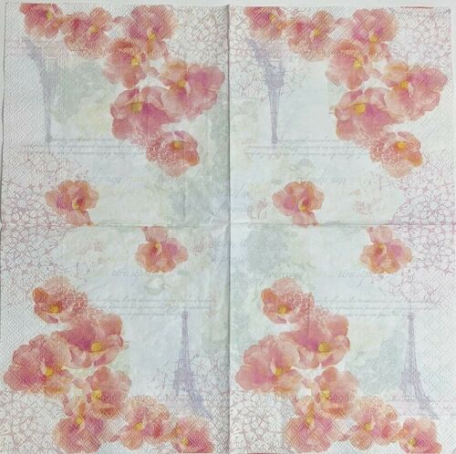 TWO Individual Paper Lunch Decoupage Napkins - Tinted Dream 1028