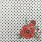 TWO Individual Paper Cocktail Decoupage Napkins - 1951 Red Peonies & Polka Dots