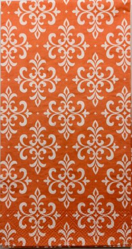 TWO Individual Paper Guest Decoupage Napkins - Coral Glam Design 1251