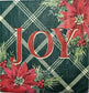 TWO Individual Paper Cocktail Decoupage Napkins - 1821 Christmas Poinsettia Joy