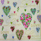 TWO Individual Paper Lunch Decoupage Napkins - 2160 Love Hearts Scripted Cream