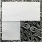 TWO Individual Paper Cocktail Decoupage Napkins- Black White Paisley 1137