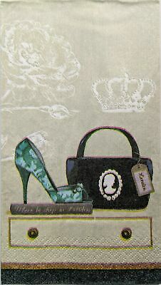 TWO Individual Paper Guest Decoupage Napkins - 1460 Fabulous Couture