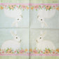 TWO Individual Paper Lunch Decoupage Napkins - 2339 Chic White Easter Bunny