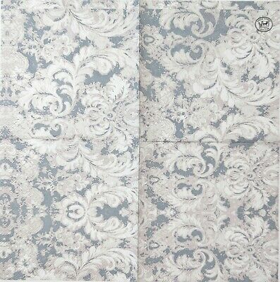 TWO Individual Paper Lunch Decoupage Napkins - 1724 Earl Grey