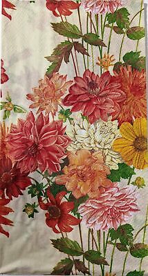 TWO Individual Paper Guest Decoupage Napkins - 1618 Dahlia Cream