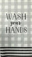 TWO Individual Paper Guest Decoupage Napkins- 1649 Wash Your Hands Plaid Stripes