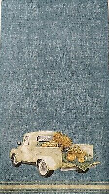 TWO Individual Paper Guest Decoupage Napkins - 1659 Denim Harvest Truck