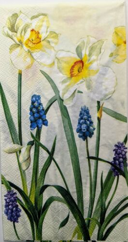 TWO Individual Paper Guest Decoupage Napkins - Daffodil Spring Flowers 1222