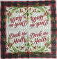 2 Individual Paper Cocktail Decoupage Napkins - Deck the Halls Checkerboard 1080
