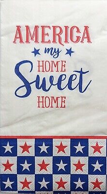 TWO Individual Paper Guest Decoupage Napkins - 2025 Sweet Home America