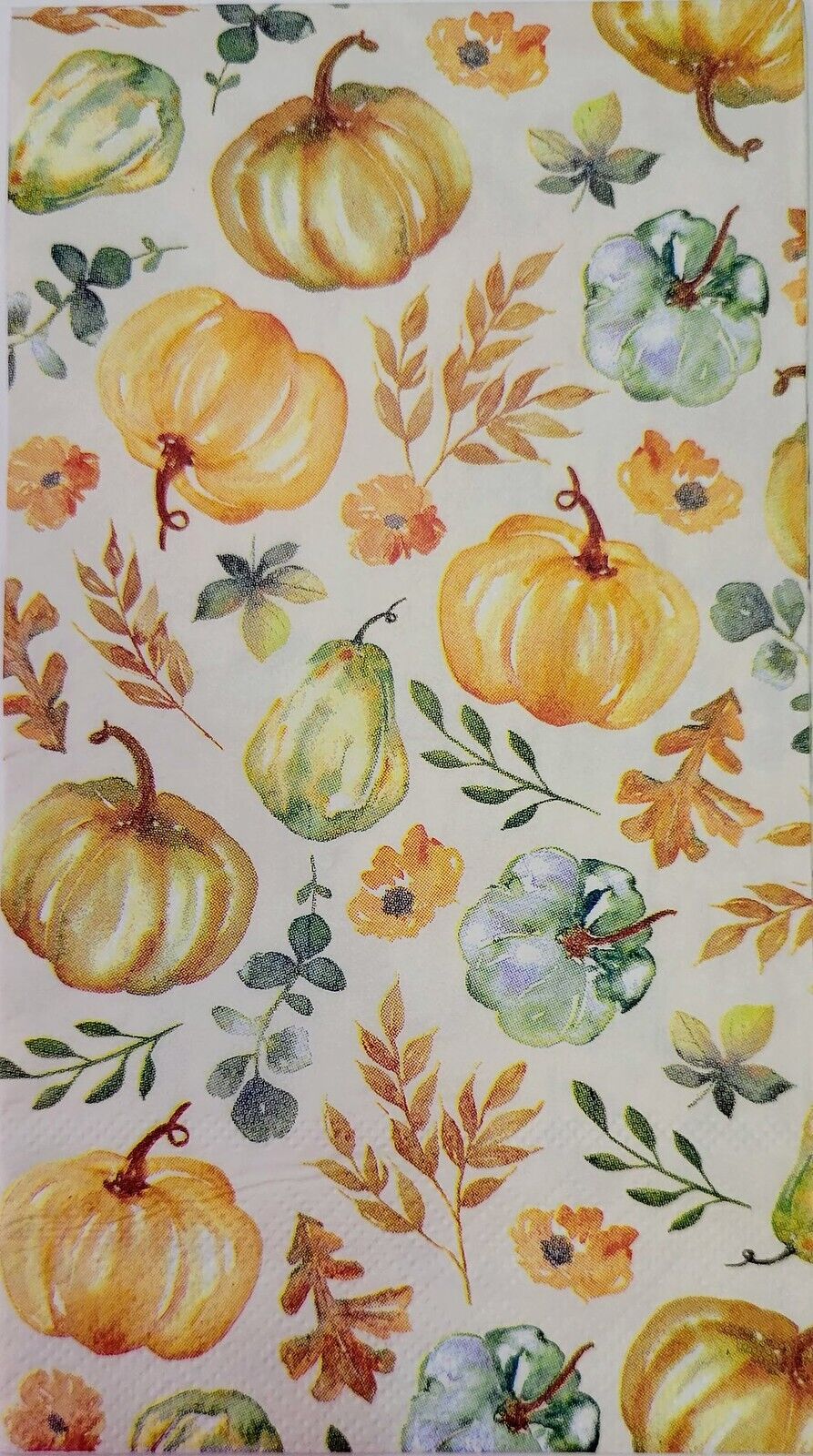 TWO Individual Paper Guest Decoupage Napkins - 2198 Pumpkin Burst